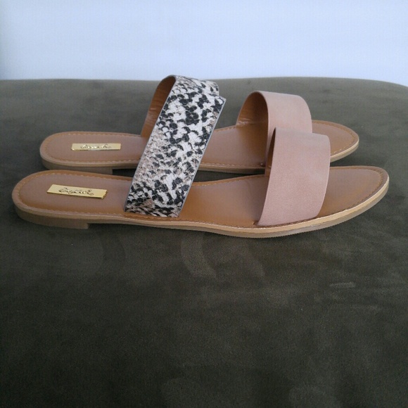 LAST size 7! Blush/snake double band strappy slide - Picture 5 of 8